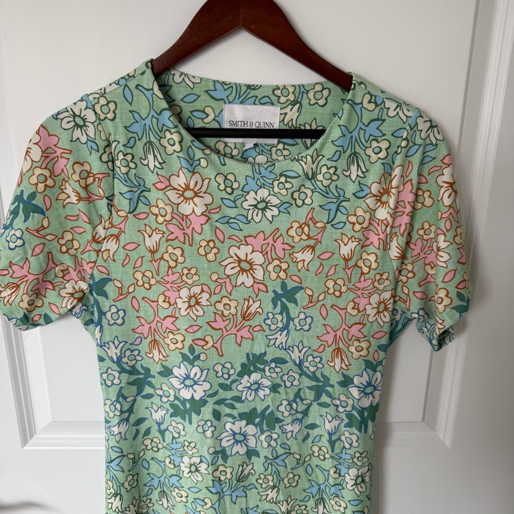 Smith & Quinn The Celine Basil Daisy Dress Size Large - Picture 4 of 8